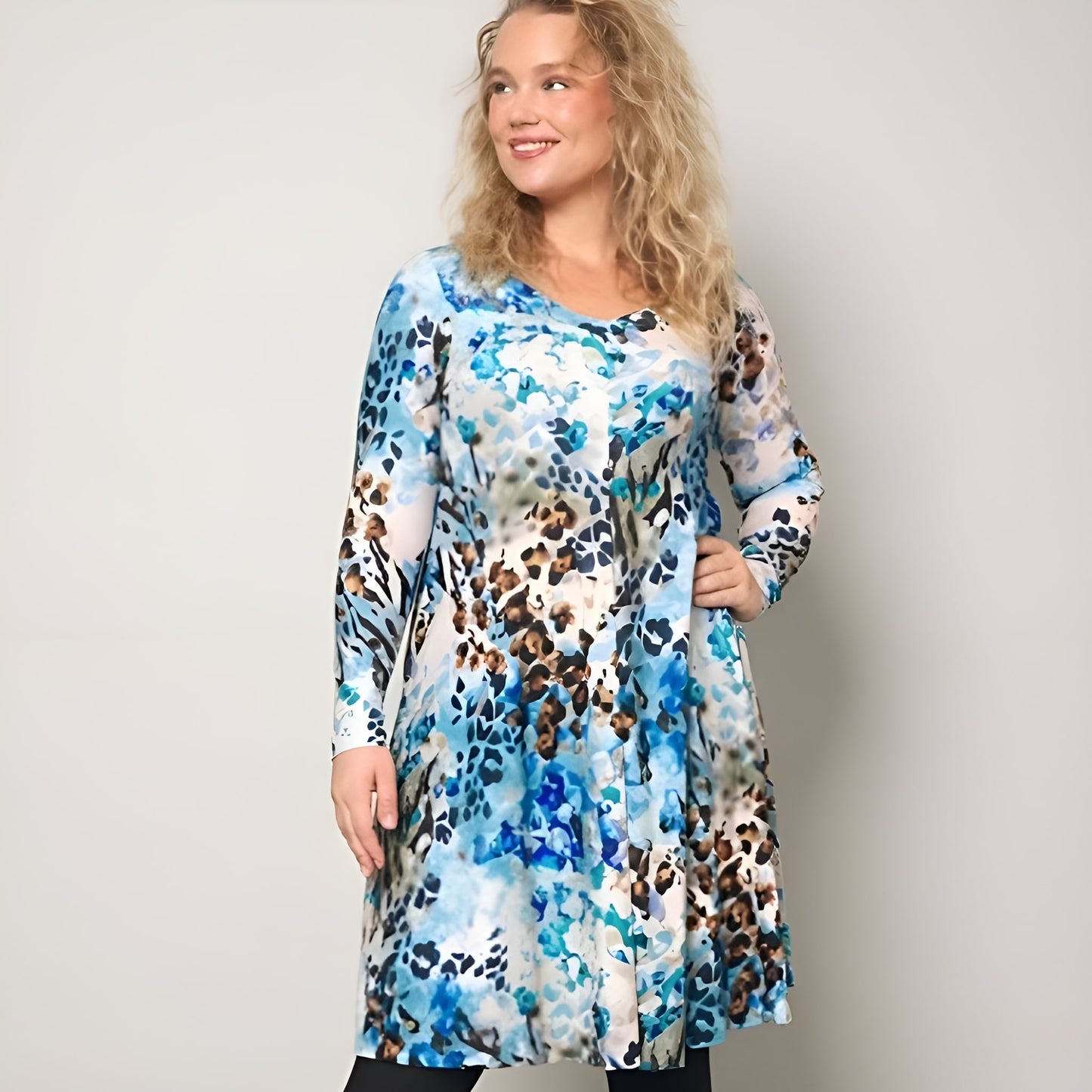 VESTIDO EMMA PETALOS AZUL