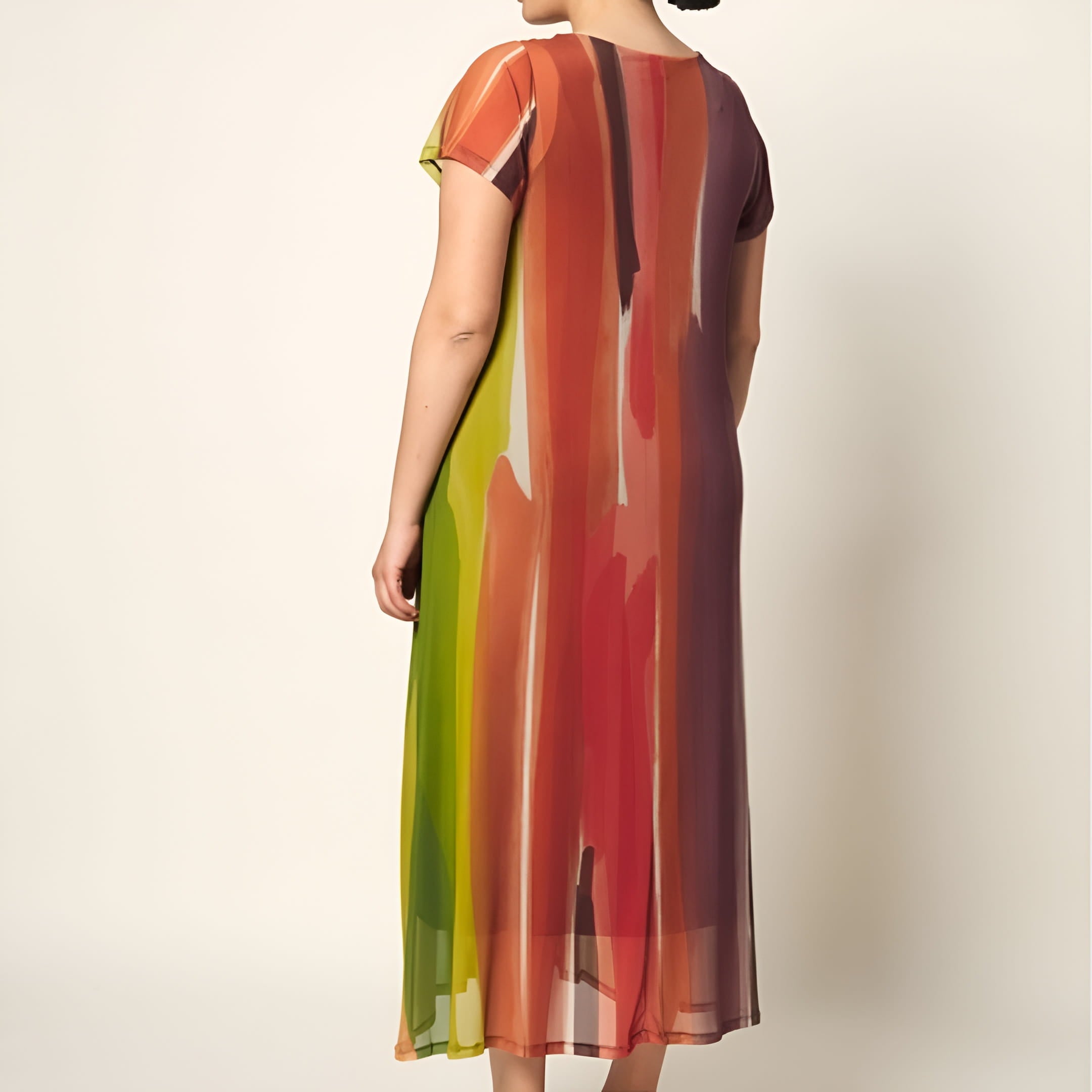 Vestido Aina Petra Midi Estampado | Fresco y Femenino hasta 6XL
