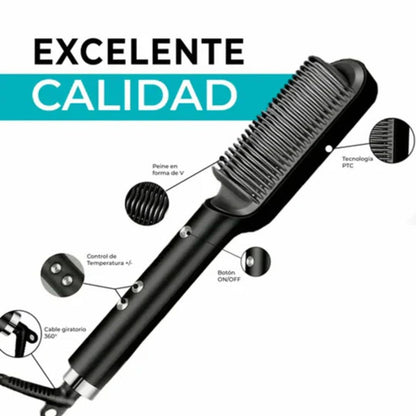 CEPILLO ALISADOR DE PELO CON CONTROL DE TEMPERATURA